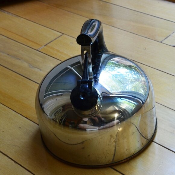 REVERE WARE Copper Bottom Stainless Steel Tea Kettle vintage small - Picture 2 of 7